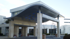 Commercial Metal Canopy in Front of Mall