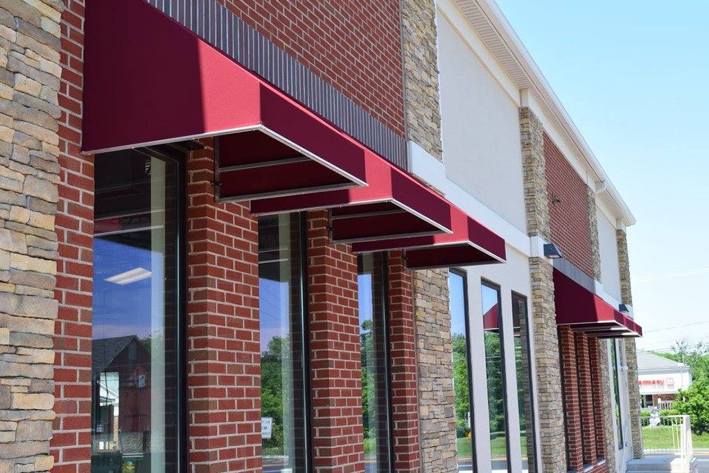 Outdoor Awnings, Aluminum Awnings, Modern Glass Awning, and Store Awnings