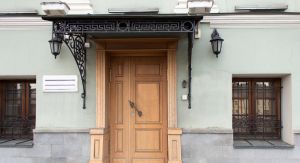 Door Canopy Outside of a Commercial Building