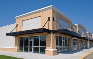 Awning on a commercial building 